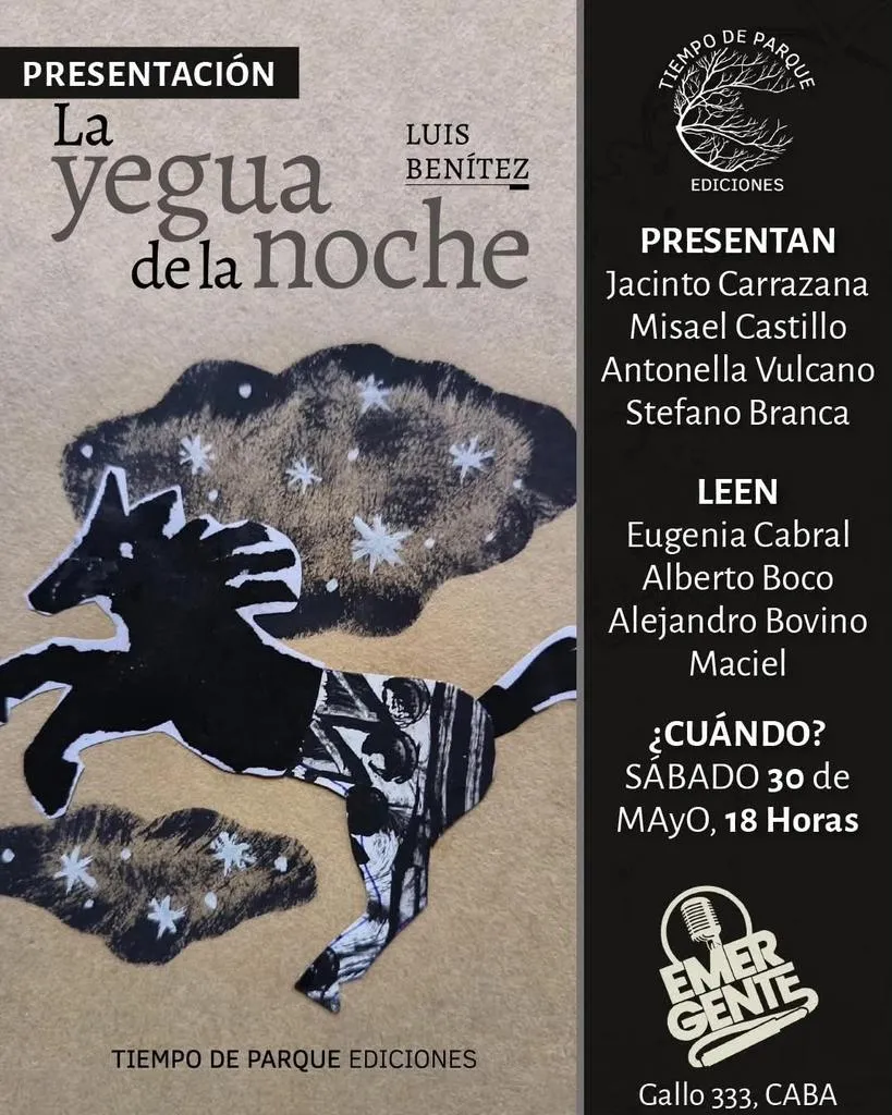 TIEMPO DE PARQUE - Presentación de "La Yegua de la Noche" (Luis Benítez)