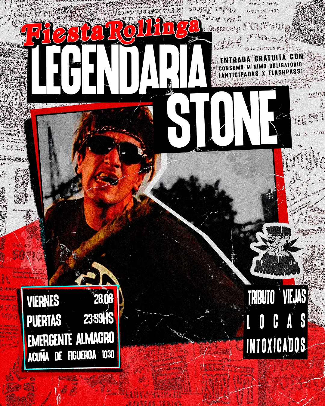 LA LEGENDARIA TRIBUTO VIEJAS LOCAS INTOXICADOS - 28/8