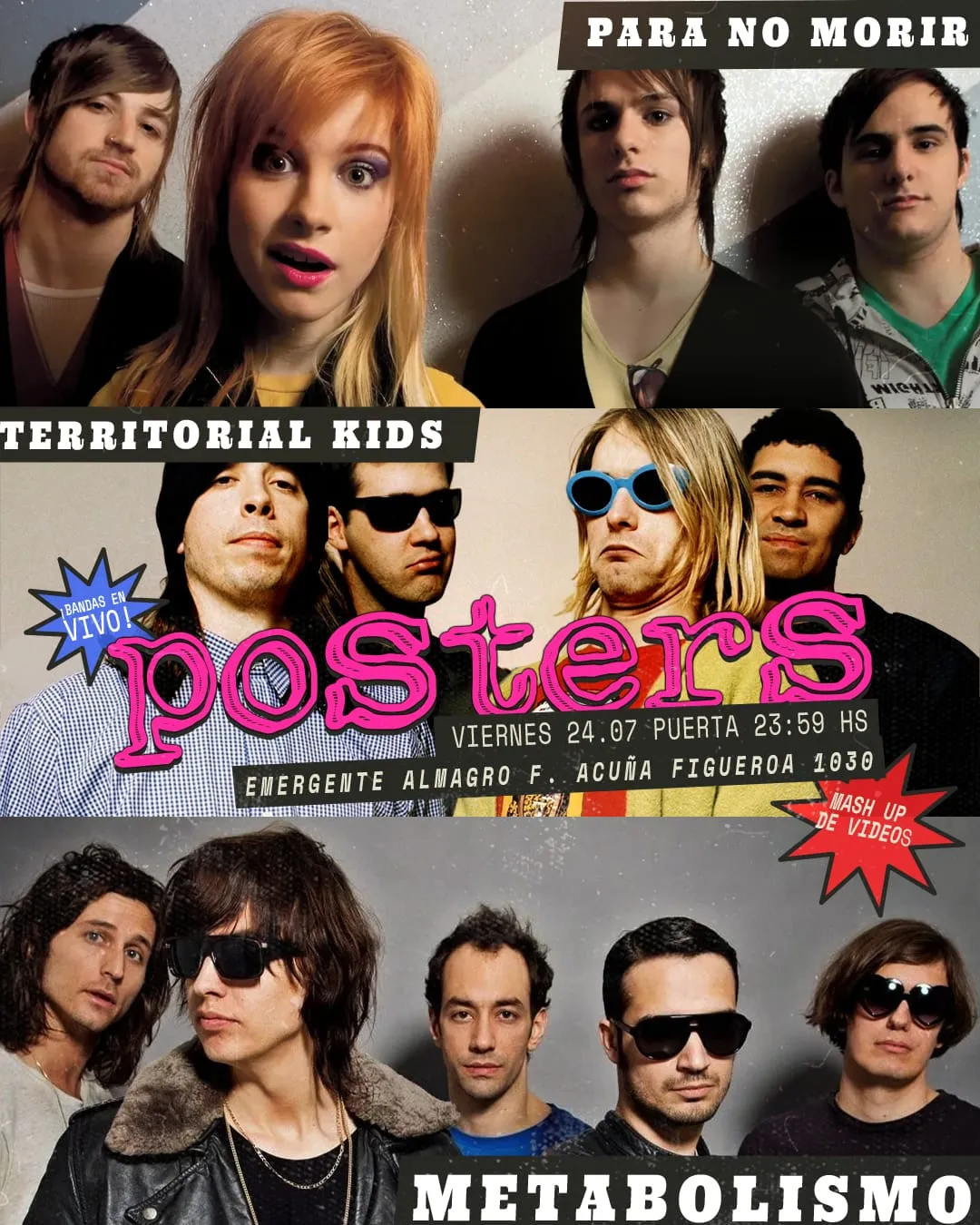 Posters - Nirvana, Paramore y The Strokes