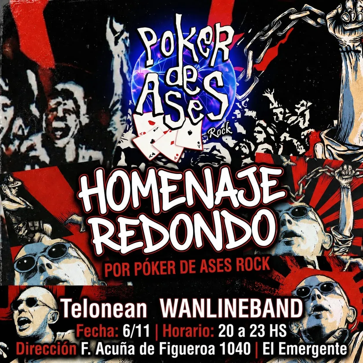 HOMENAJE REDONDO por Poker de Ases Rock