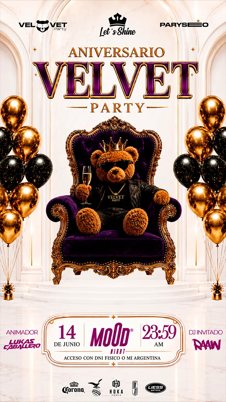 ANIVERSARIO VELVET PARTY