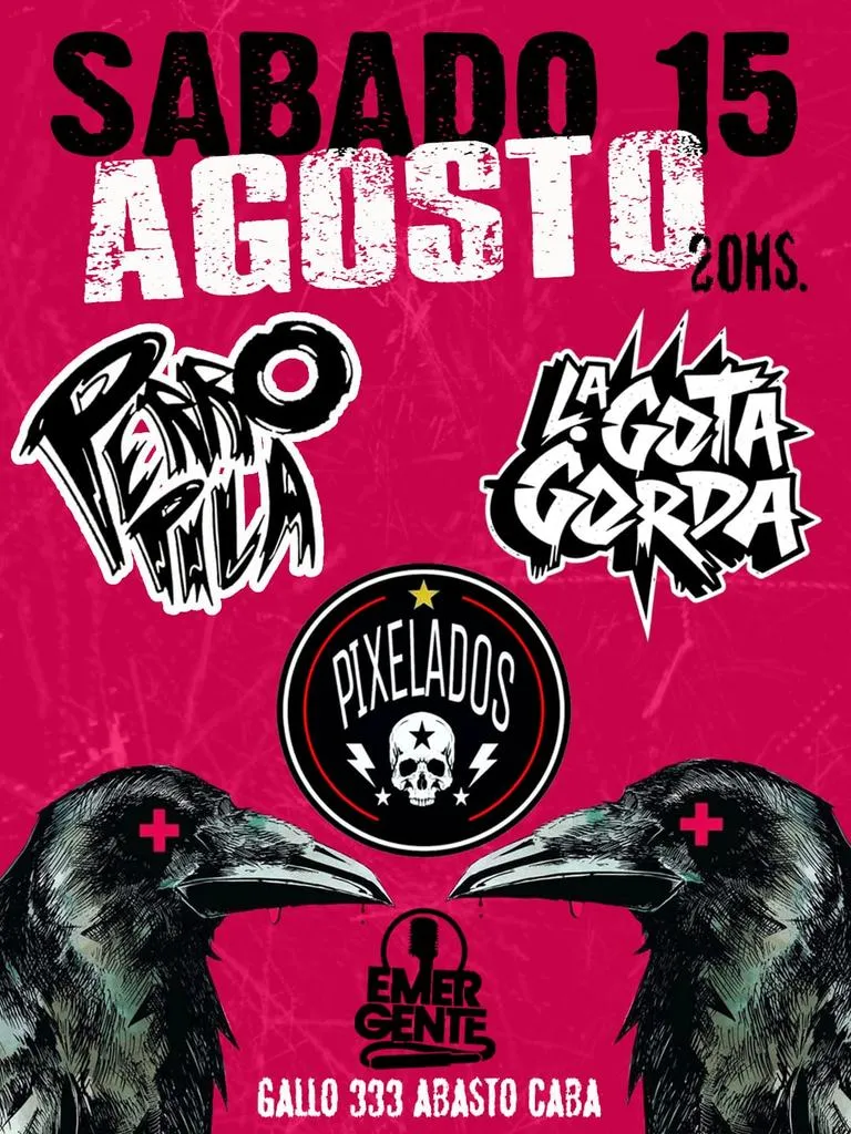 15.08 Perro Pila + Pixelados + La Gota Gorda en Gallo 333