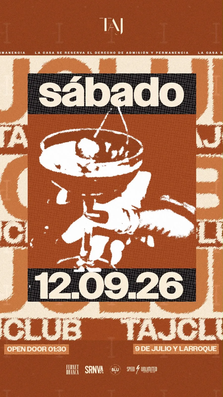 TAJ CLUB - SABADO 12.09