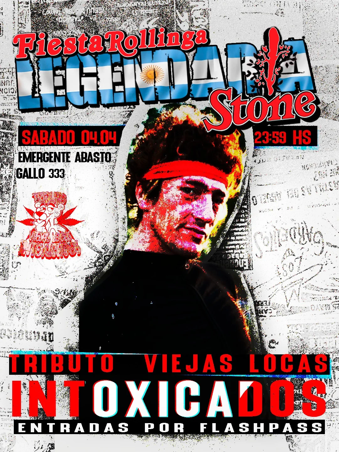 TRIBUTO VIEJAS LOCAS INTOXICADOS EN LA LEGENDARIA FIESTA ROLINGA