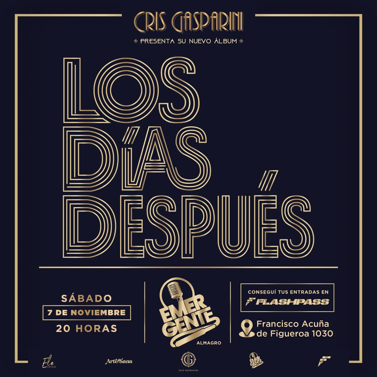 Cris Gasparini presenta nuevo álbum "Los Días Después"