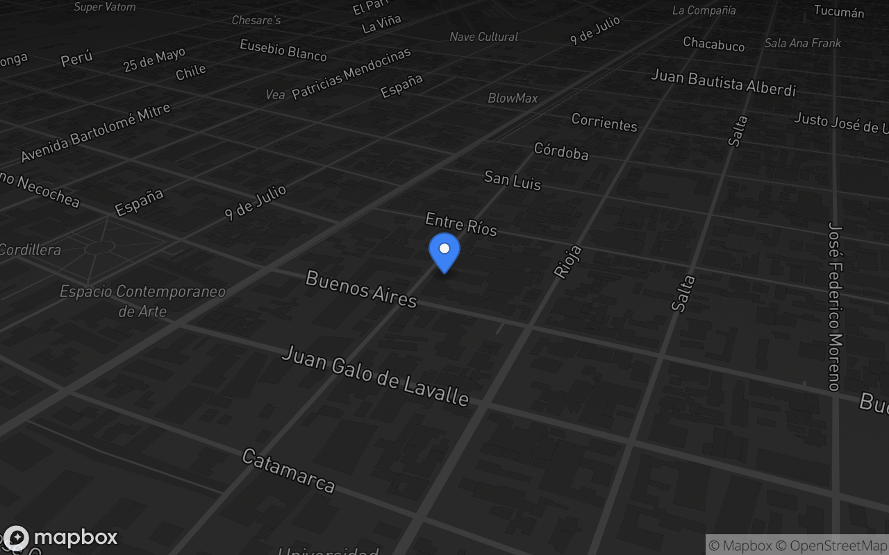 Mapa de Teatro Mendoza